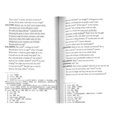 【小説/中国語・英語版(２冊セット)】威尼斯商人 & THE MERCHANT OF VENICE（ヴェニスの商人）　著者：シェイクスピア