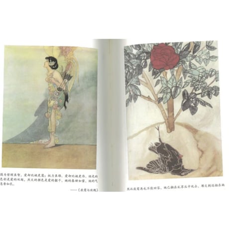 【小説/中国語・英語版(２冊セット)】夜莺与玫瑰 & THE NIGHTINGALE AND THE ROSE（ナイチンゲールとばらの花）　著者：オスカー・ワイルド