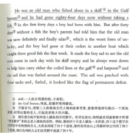 【小説/2か国語(中国語・英語)(２冊セット)】老人与海 & THE OLD MAN AND THE SEA （老人と海）　著者：ヘミングウェイ