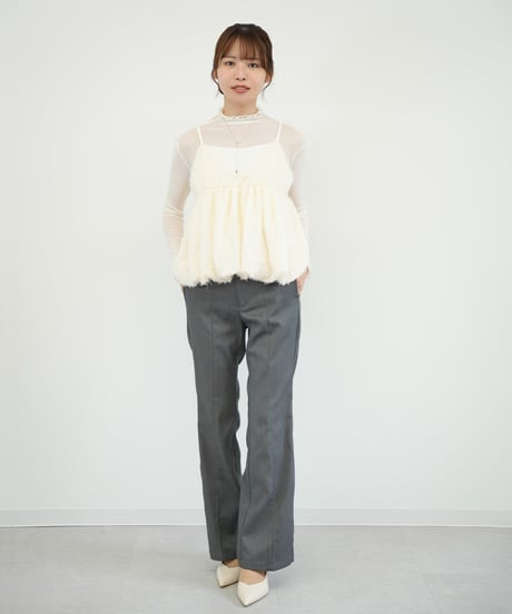 センタープレスフレアスラックス