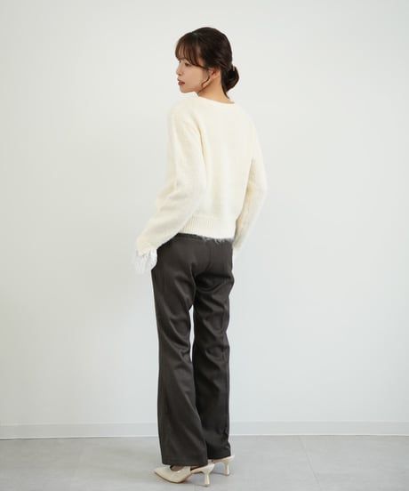 センタープレスフレアスラックス