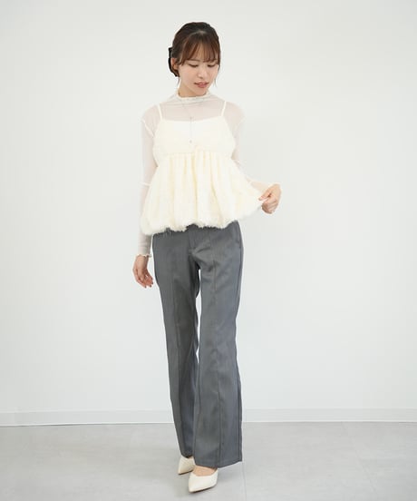 センタープレスフレアスラックス