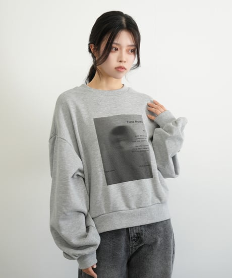 フォトプリントスウェットトレーナー