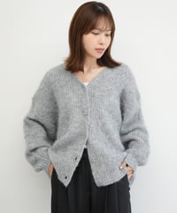 モヘア起毛ニットカーディガン