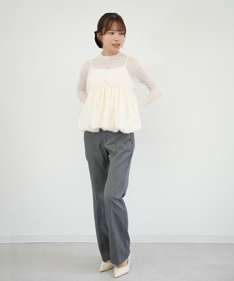 センタープレスフレアスラックス