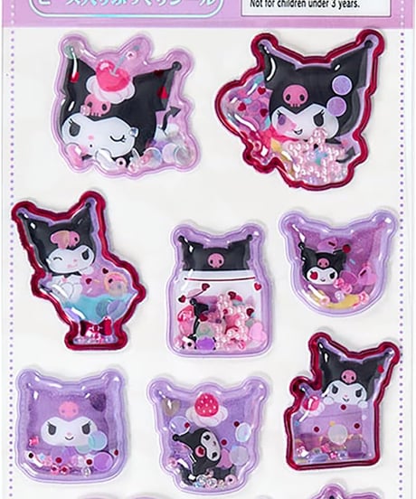 ビーズ入りぷっくりシール（キャラめきシールふれんず）全6種
