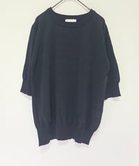 kagure  コットンシルクリネン5分袖ニット  【状態ランクA】