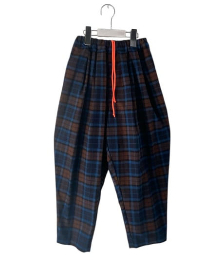 FRANNEL CHECK TEPERED PANTS