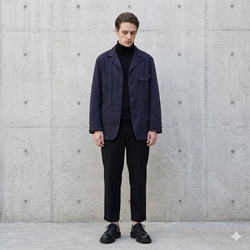 Y's for men tailored jacket cotton Navy | P.C/H