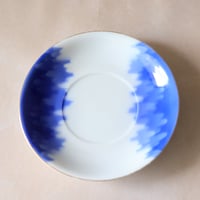 【昭和レトロ/ヴィンテージ】香蘭社 瑠璃ぼかし 小皿（受け皿 / 銘々皿）　o-135