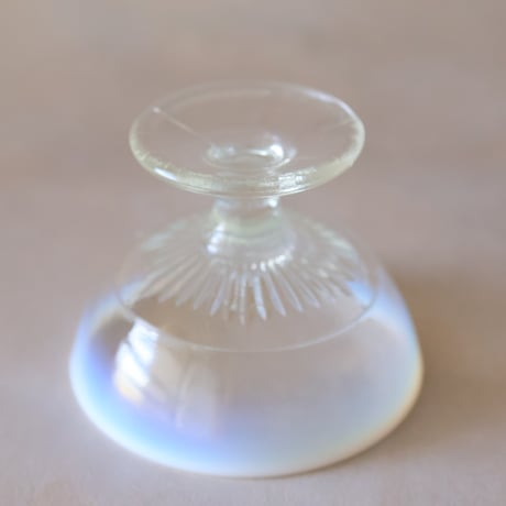 昭和レトロ 乳白ガラス コンポート プレスガラス o-20