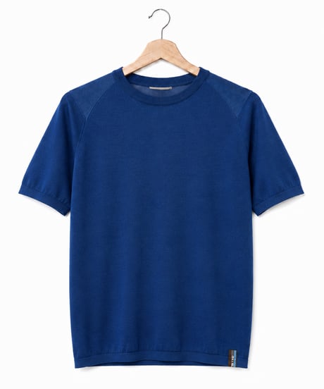 日本製　メリノウール100％ ショルダーガードニットＴ半袖 elalto HIKE（エルアルトハイク）DARK SKY
