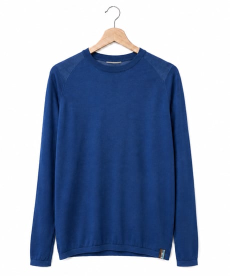 日本製　メリノウール100％ ショルダーガードニットＴ長袖 elalto HIKE（エルアルトハイク）DARK SKY