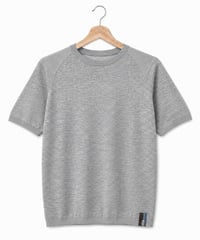 日本製　メリノウール100％ ショルダーガードニットＴ半袖 elalto HIKE（エルアルトハイク）ROCK