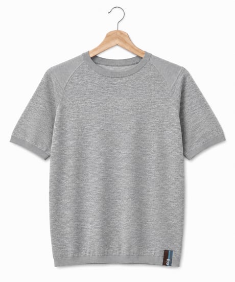 日本製　メリノウール100％ ショルダーガードニットＴ半袖 elalto HIKE（エルアルトハイク）ROCK