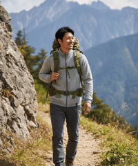 10/初旬発送予定　日本製　メリノウール100％ 超薄手 梨地ストレッチZIP UP elalto HIKE（エルアルトハイク）ROCK