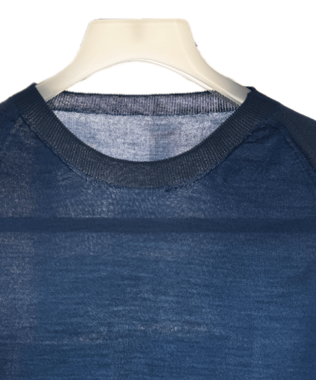 日本製　メリノウール100％ ショルダーガードニットＴ半袖 elalto HIKE（エルアルトハイク）DARK SKY