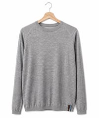 日本製　メリノウール100％ ショルダーガードニットＴ長袖 elalto HIKE（エルアルトハイク）ROCK