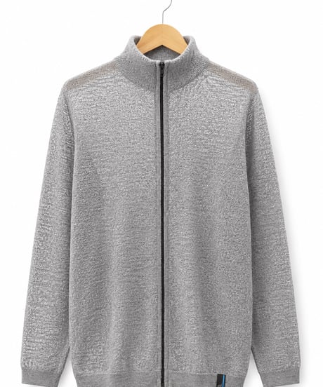 10/初旬発送予定　日本製　メリノウール100％ 超薄手 梨地ストレッチZIP UP elalto HIKE（エルアルトハイク）ROCK