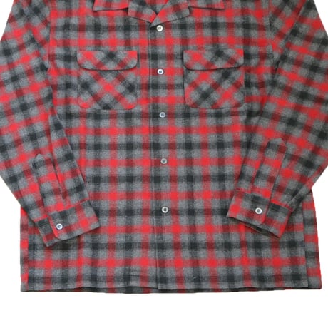 TENDERLOIN OMBRE CHECK SHIRTS RED GRAY 1