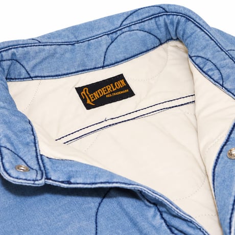 TENDERLOIN QUILTING DENIM SHIRT JACKET