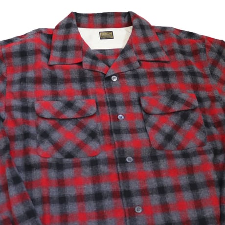 TENDERLOIN OMBRE CHECK SHIRTS RED GRAY 1