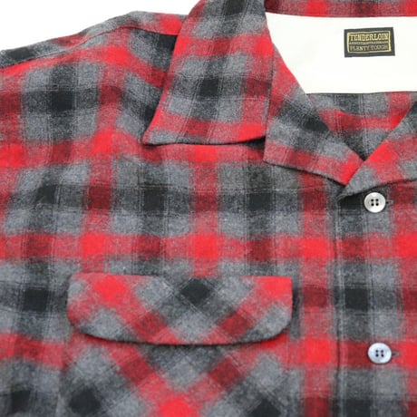 TENDERLOIN OMBRE CHECK SHIRTS RED GRAY 1
