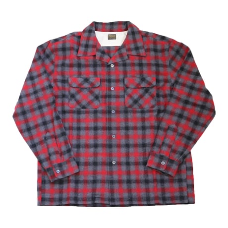 TENDERLOIN OMBRE CHECK SHIRTS RED GRAY 1