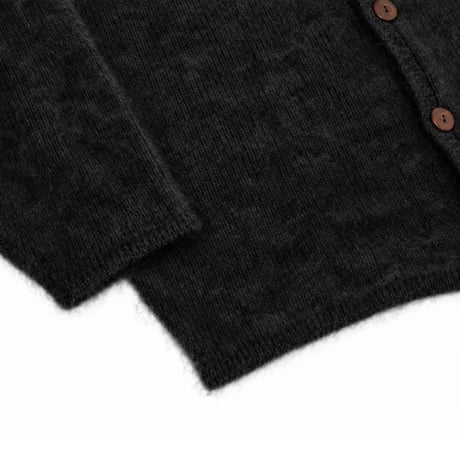 TENDERLOIN MOHAIR-STYLE WOOL CARDIGAN BLACK
