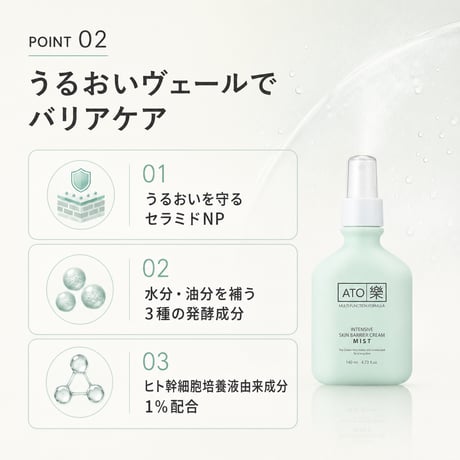 ATO楽 インテンシブ スキンバリアクリームミスト 140mL