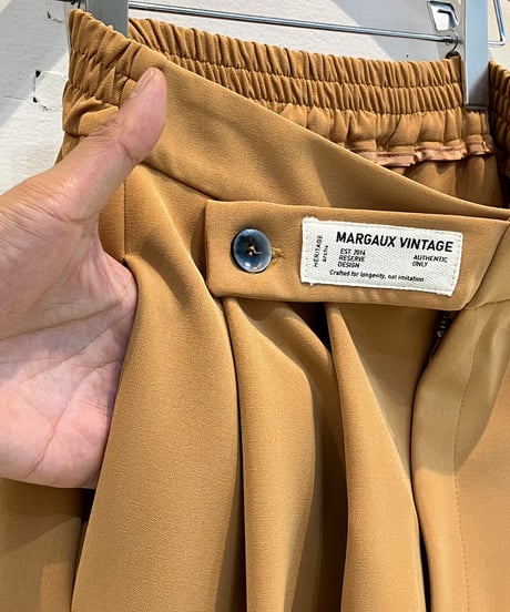 【Margaux Vintage】ウエストデザインタックパンツ【MG PT-26126-A】