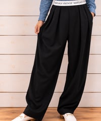 【Margaux Vintage】ロゴウエストタックパンツ【MG PT-26141-A】