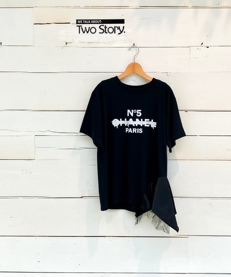 【Account PARIS】  NO5 SCARF-HEM T-SHIRT【22-4406T】