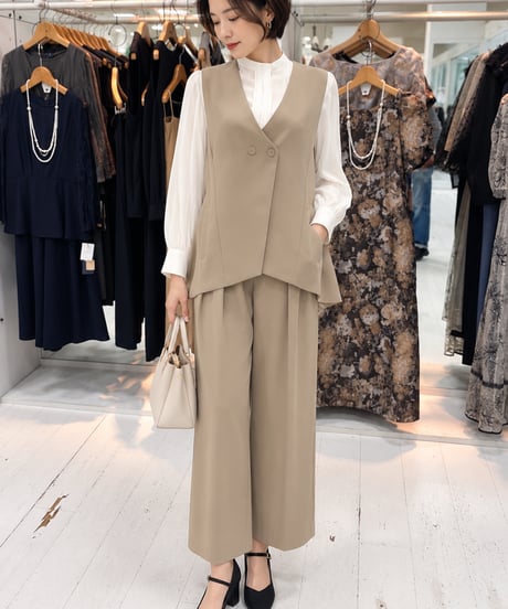 【CYAN tokyo】in pleats georgette wide【604496】
