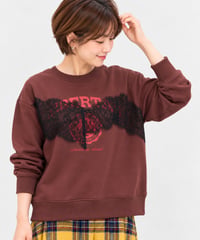 【tranoi】COLLEGE LACE SWEAT TOPS【251R215】