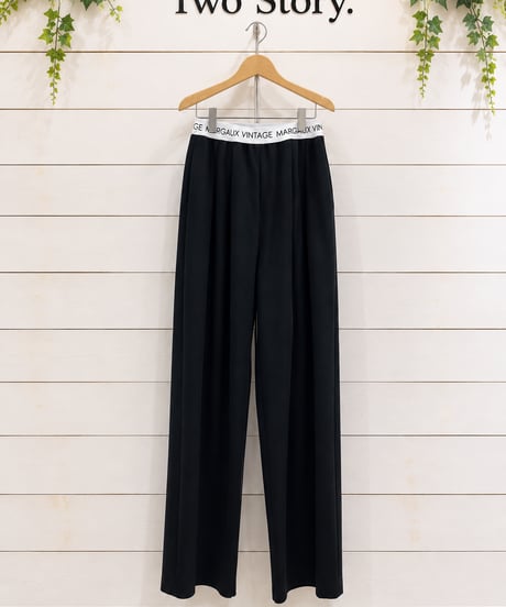 【Margaux Vintage】ロゴウエストタックパンツ【MG PT-26141-A】