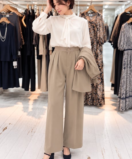 【CYAN tokyo】in pleats georgette wide【604496】