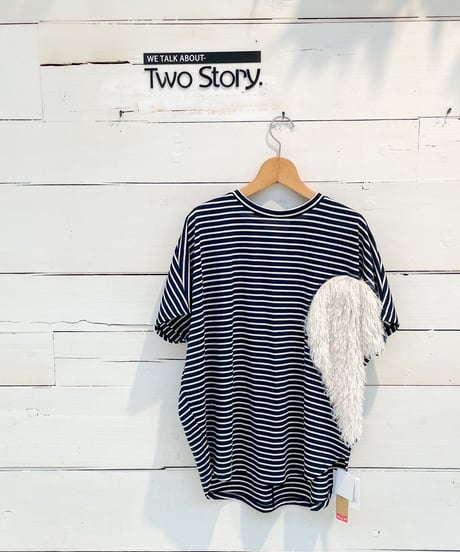 【Margaux Vintage】 HEART FRINGE BORDER T-SHIRT【MHP CT-001】