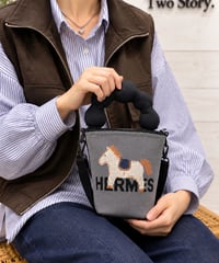【Account PARIS】 HORSE COZY KNIT BAG【22-4507G】