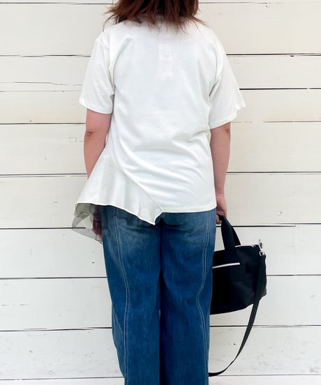 【Account PARIS】  NO5 SCARF-HEM T-SHIRT【22-4406T】