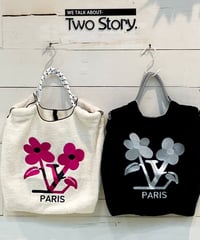 【Account PARIS】 FLOWER  PARIS FLUFFY TOTE BAG【22-4358G】