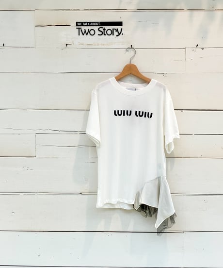 【Account PARIS】  WIN WIN SCARF-HEM T-SHIRT【22-4406T】  のコピー