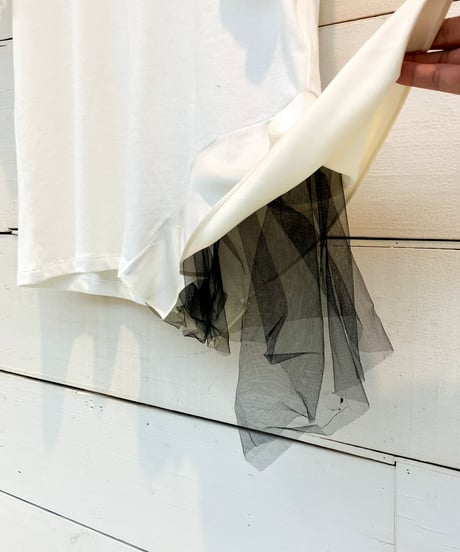 【Account PARIS】  NO5 SCARF-HEM T-SHIRT【22-4406T】
