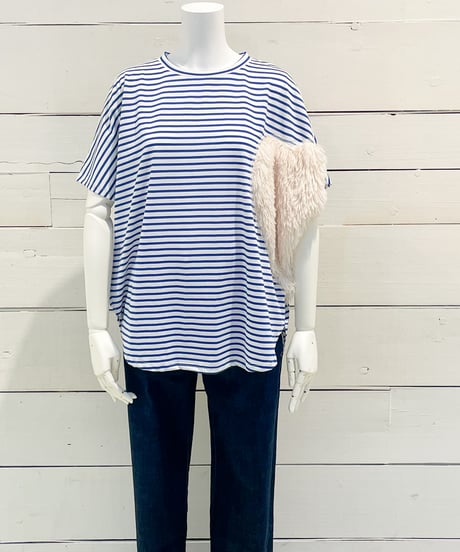 【Margaux Vintage】 HEART FRINGE BORDER T-SHIRT【MHP CT-001】