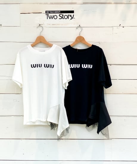 【Account PARIS】  WIN WIN SCARF-HEM T-SHIRT【22-4406T】  のコピー