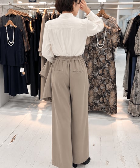 【CYAN tokyo】in pleats georgette wide【604496】