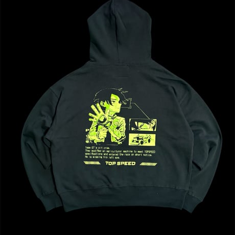 Pit crew 09 zip hoodie 「BOX silhouette」