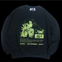 Pit crew 09 Sweat Black　（Oversize）