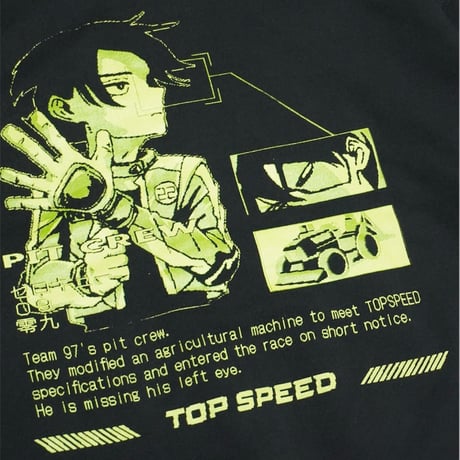 Pit crew 09 Sweat Black　（Oversize）
