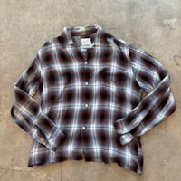 50s- PENNEY'S TOWNCRAFT オンブレーチェック レーヨン シャツ